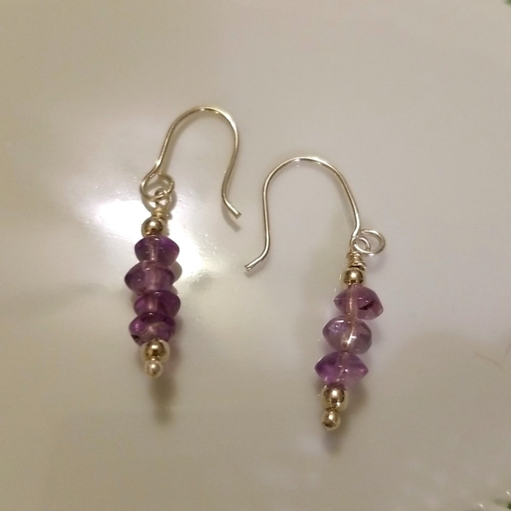 Sterling silver amethyst earrings
